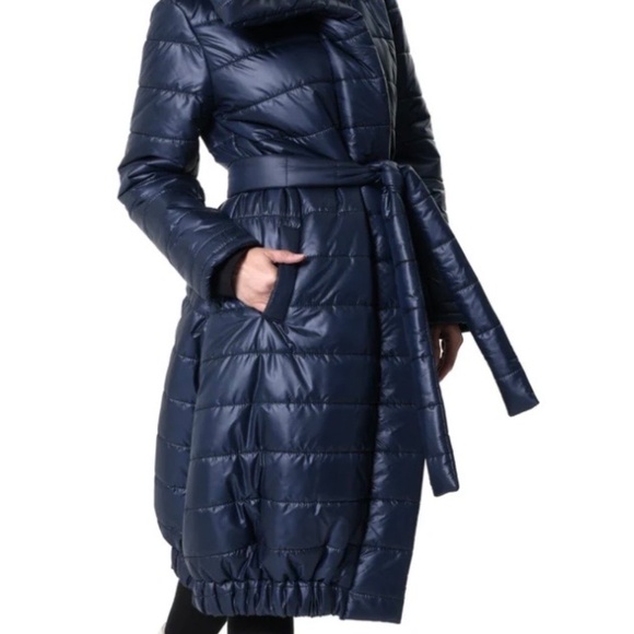 Navy blue puffer coat balloon hem XXL - Picture 4 of 13